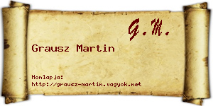 Grausz Martin névjegykártya