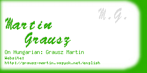 martin grausz business card